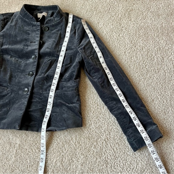 LOFT Petites Gray Velvet Mandarin Collared Blazer—SZ. 4P - Picture 8 of 16